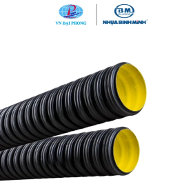 Ống PE gân thành đôi Bình Minh kích thước các loại (Loại xẻ rãnh)