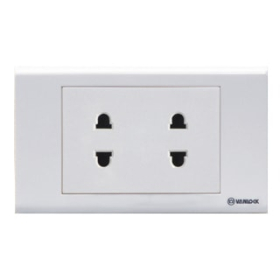 Ổ cắm đôi 2 chấu RVB820