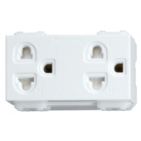 Panasonic WEV1582SW – Ổ cắm đôi 2 chấu Wide Series