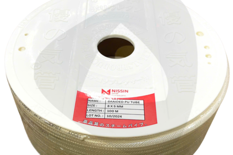 Dây Hơi Khí Nén PU Lưới Trắng