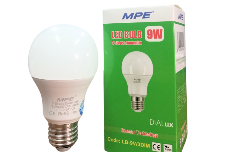 MPE – LED Bulb 9W 3 Mức Sáng (E27)