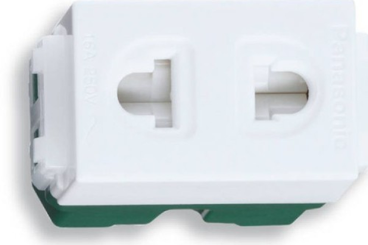 Panasonic WEV1081 – Ổ cắm đơn 2 chấu Wide Series